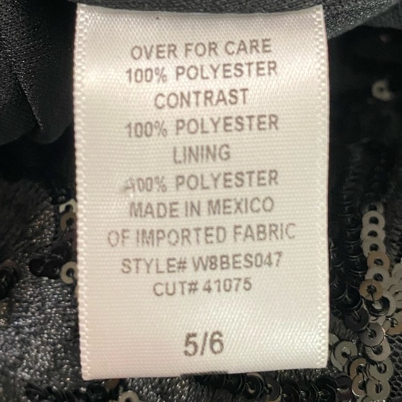 Windsor Livia Sequin Mesh Mermaid Dress Black Junior Size 5/6 - Picture 13 of 15